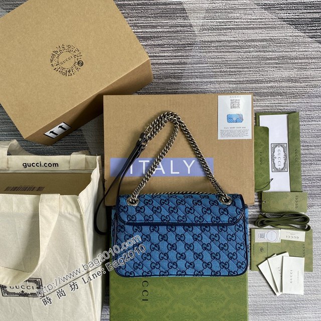 Gucci新款全皮女包 古馳Marmont系列小號鏈條肩背包 Gucci經典款斜挎女包 443497  ydg3265